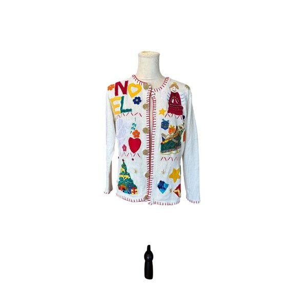 Festive Cardigan with Holiday Embroidery - Picture 11 of 12